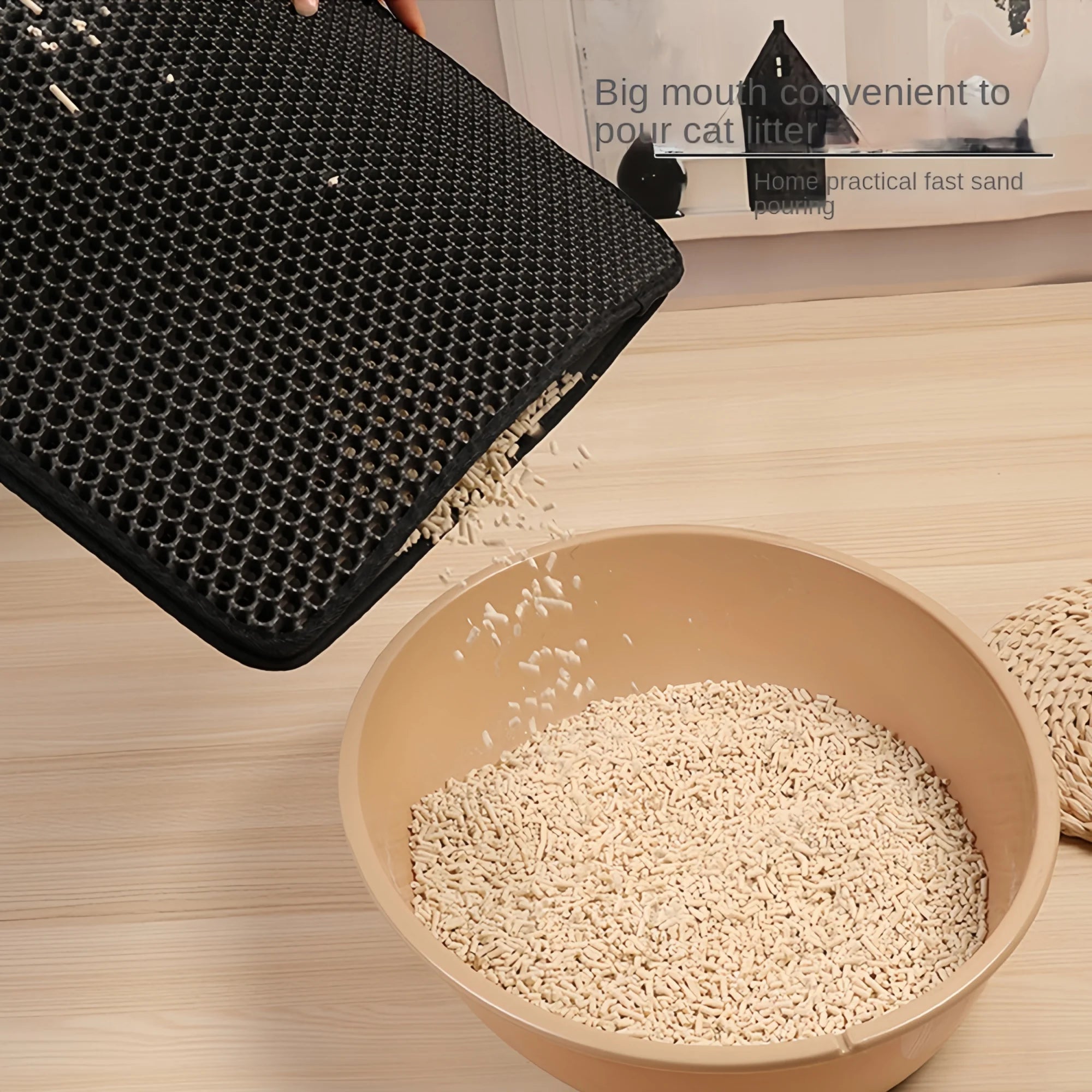 Large Waterproof Double Layer Cat Litter Mat - Premium EVA Pet Toilet Mat for Litter Boxes