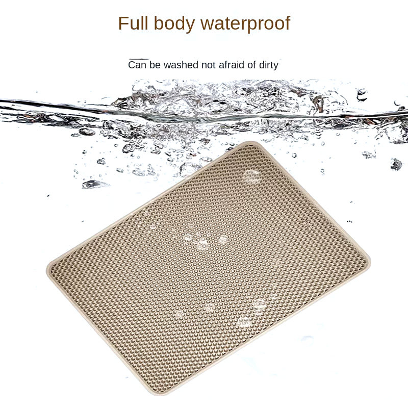 Large Waterproof Double Layer Cat Litter Mat - Premium EVA Pet Toilet Mat for Litter Boxes